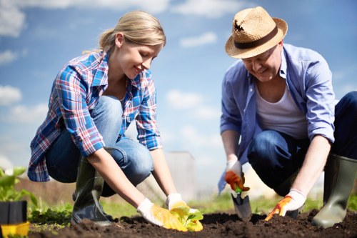 Landscape gardening in Southgate with a styled front garden and planting