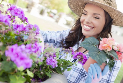Outdoor landscaping work with service terms and contract notes