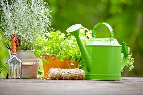 Pressure washing a patio in Southgate to remove moss and dirt