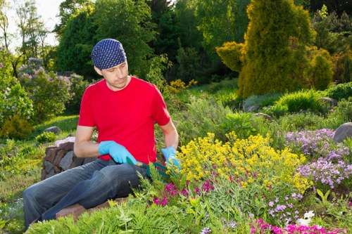 Southgate garden landscaping with patio and planting